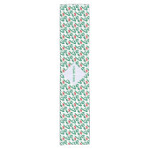 メキシコハート国旗の緑の愛 ショートテーブルランナー (正面)