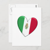 メキシコハート国旗 ポストカード (正面/裏面)