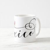 メキシコハート国旗、メキシコ コーヒーマグカップ (正面右)