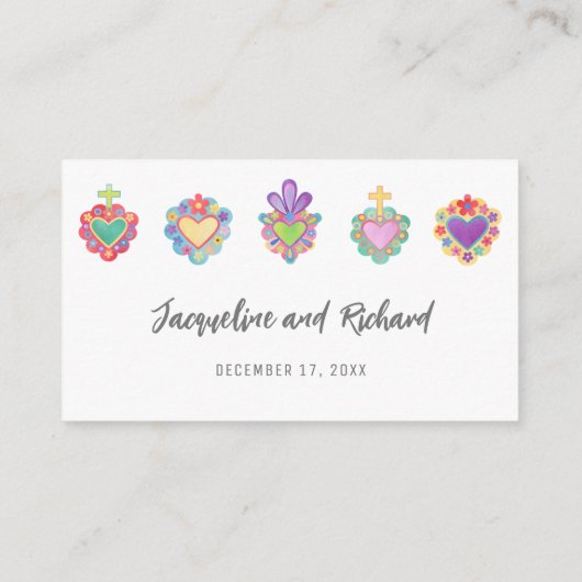 メキシコハート結婚式招待状 エンクロージャーカード (裏面)