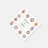 メキシコハート結婚式招待状 スタンダードカクテルナプキン (角)