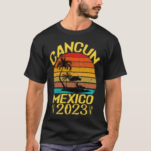 メキシコバケーション2023，カンクンメキシコ2023お土産 Tシャツ (正面)