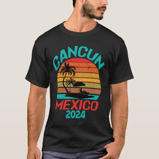 メキシコバケーション2024，カンクンメキシコ2024お土産 Tシャツ (正面)