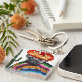 メキシコパグ犬 キーホルダー (正面右)