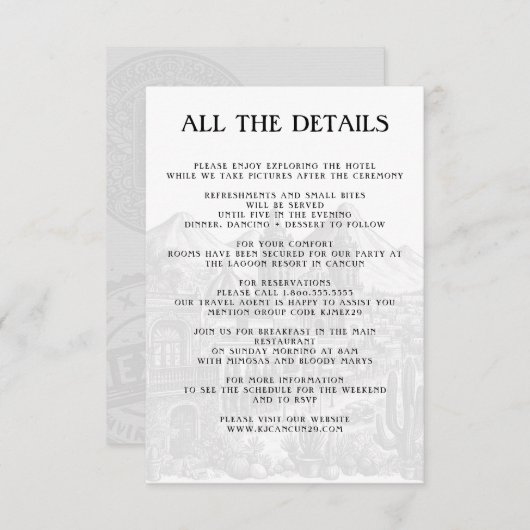 メキシコパスポート詳細 エンクロージャーカード (正面/裏面)