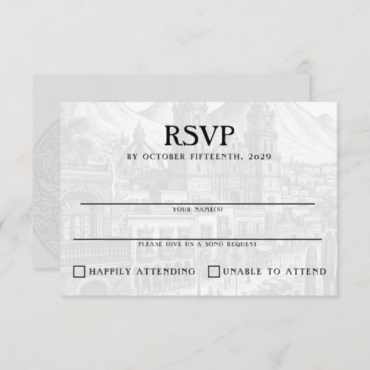 メキシコパスポート 出欠カード (正面/裏面)