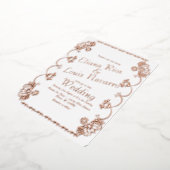 メキシコパペルピカドフォーク結婚ズプレス  箔招待状 (回転した状態)