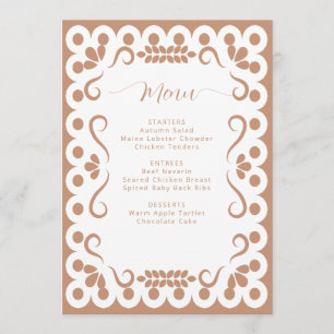 メキシコパペルピカドボホバロブライダルシャワー メニュー