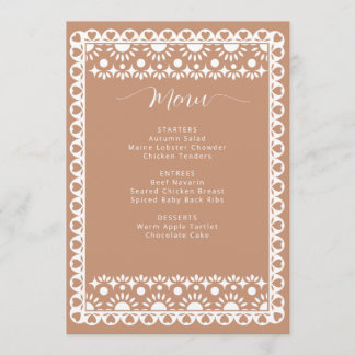 メキシコパペルピカドボホバロブライダルシャワー メニュー