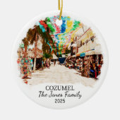 メキシコパーソナライズされたコズメルオーナメント セラミックオーナメント (正面)
