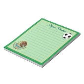 メキシコパーソナライズされたサッカーボール、名前、並び ノートパッド (回転)