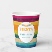メキシコパーソナライズされたンフィエスタ赤ちゃんシャワー 紙コップ (裏面)