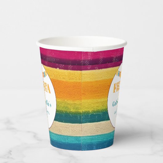 メキシコパーソナライズされたンフィエスタ赤ちゃんシャワー 紙コップ (右)