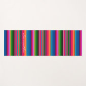 メキシコパーソナライズされたン・セラペ毛布の名カラフル前 ヨガマット (正面(横))