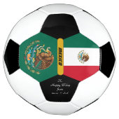 メキシコパーソナライズされた、国旗、サッカーの写真 サッカーボール (回転)