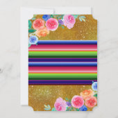 メキシコパーティー金ゴールドブラックドレスキンセニェラ  招待状 (裏面)