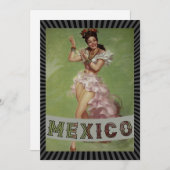 メキシコビンテージトラベルポストカード 招待状 (正面/裏面)