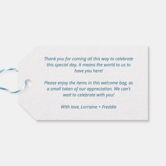 メキシコビーチへようこそ結婚我々の抱き枕 ギフトタグ (裏面横)