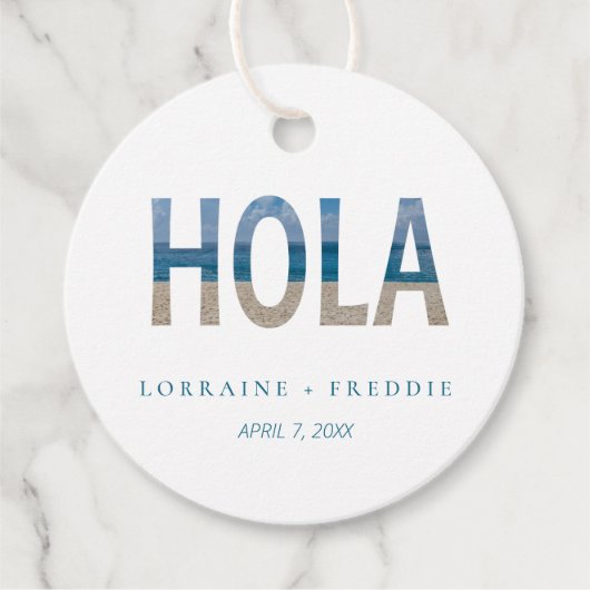 メキシコビーチフォトホラデスティネーションウェディング フェイバータグ (正面)