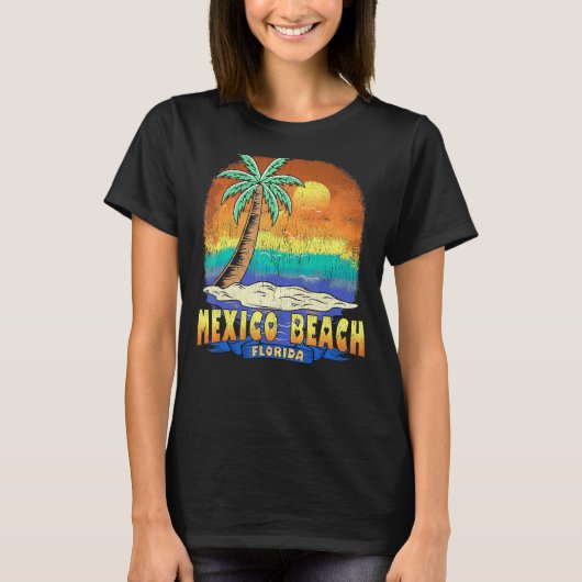 メキシコビーチフロリダヴィンテージ動揺して土産1 Tシャツ (正面)