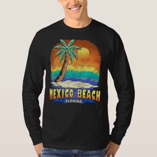 メキシコビーチフロリダヴィンテージ動揺して土産1 Tシャツ (正面)