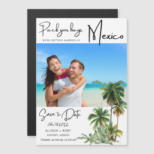 メキシコビーチ目的地の結婚式の保存日付