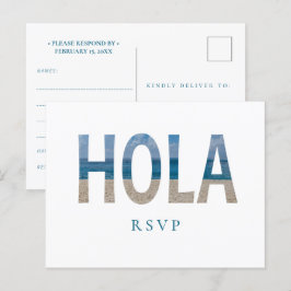メキシコビーチ結婚式ホラフォトRSVP インビテーションポストカード