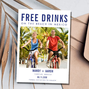 メキシコビーチ行先結婚式の写真 セーブザデート