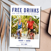 メキシコビーチ行先結婚式の写真 セーブザデート