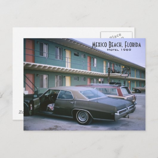 メキシコビーチ,フロリダ1969レトロモーテルハガキ ポストカード (正面/裏面)