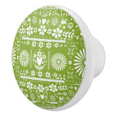 メキシコピカドライムアボカドグリーンスペインの紙 セラミックノブ (右)