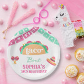 メキシコピンクタコブクフィエスタ誕生日紙プレート ペーパープレート (パーティー)