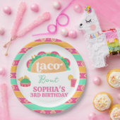 メキシコピンクフィエスタタコブト誕生日紙プレート ペーパープレート (パーティー)