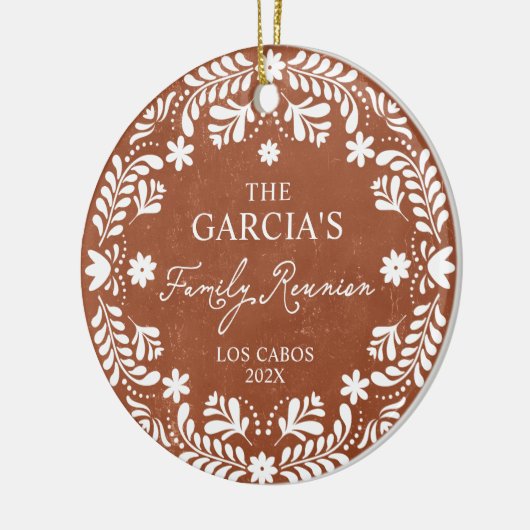 メキシコファミリー懇親会フォトオーナメント セラミックオーナメント (左)