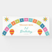 メキシコフィエスタサボテン1歳の誕生日ウェルカム 横断幕 (横)