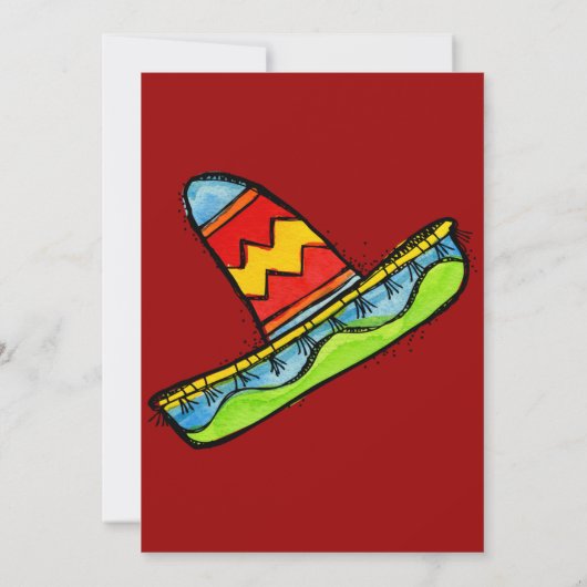 メキシコフィエスタシンコデマヨ招待状レッド 招待状 (裏面)