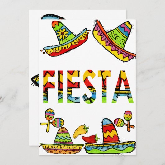 メキシコフィエスタシンコデマヨ招待状 招待状 (正面/裏面)