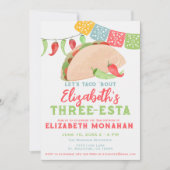 メキシコフィエスタタコスリーエスタ誕生日 招待状 (正面)