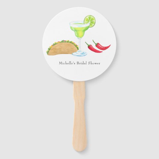 メキシコフィエスタタコブライダルシャワー ハンドファン (正面)