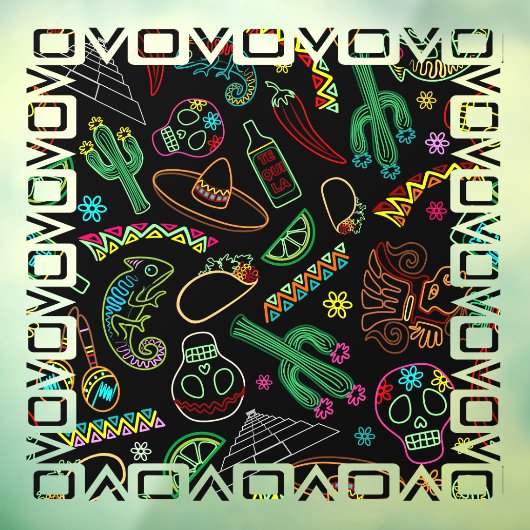 メキシコフィエスタパターン ウィンドウサイン (シート3)