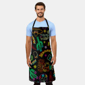 メキシコフィエスタパターン エプロン (着用した状態)