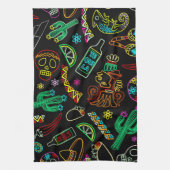 メキシコフィエスタパターン キッチンタオル (縦)