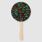 メキシコフィエスタパターン ハンドファン (正面)