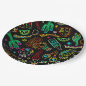 メキシコフィエスタパターン ペーパープレート (アングル)