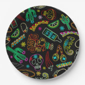 メキシコフィエスタパターン ペーパープレート (正面)