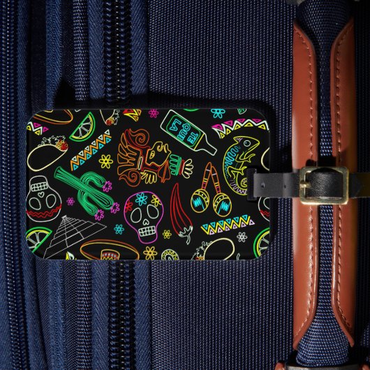 メキシコフィエスタパターン ラゲッジタグ (正面インサイチュ4)