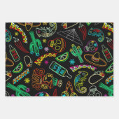 メキシコフィエスタパターン ラッピングペーパーシート (正面3)