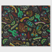 メキシコフィエスタパターン ラッピングペーパー (フラット)