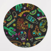 メキシコフィエスタパターン ラベル (デザイン2)