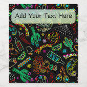 メキシコフィエスタパターン ワインラベル (シングルラベル)